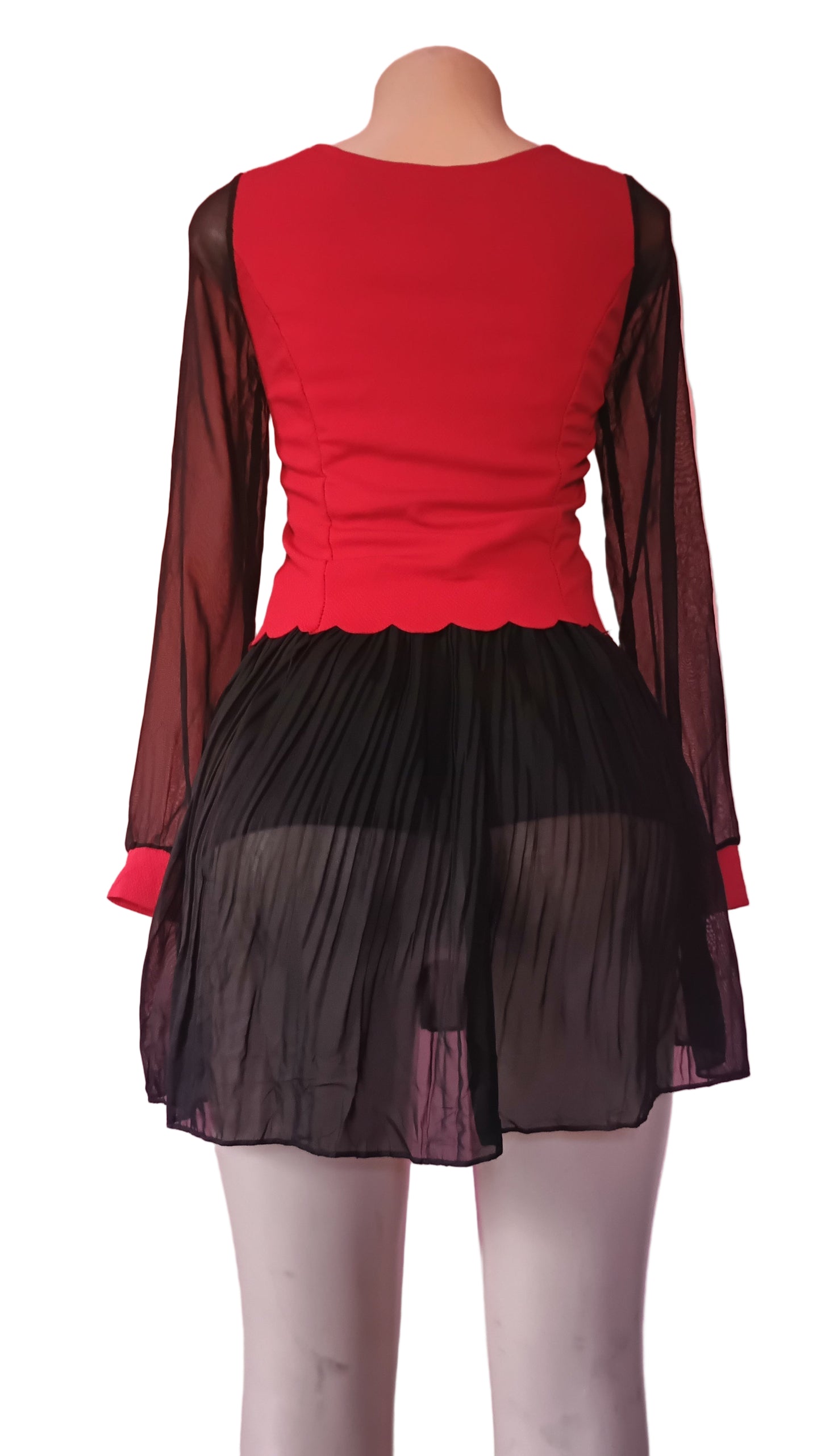 Red & black plaid dress