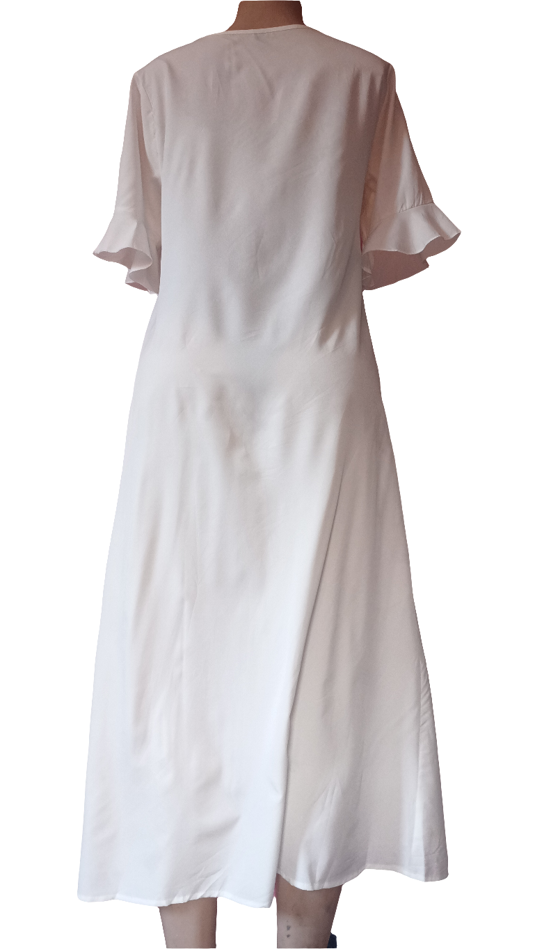 White tree patterned long Dress