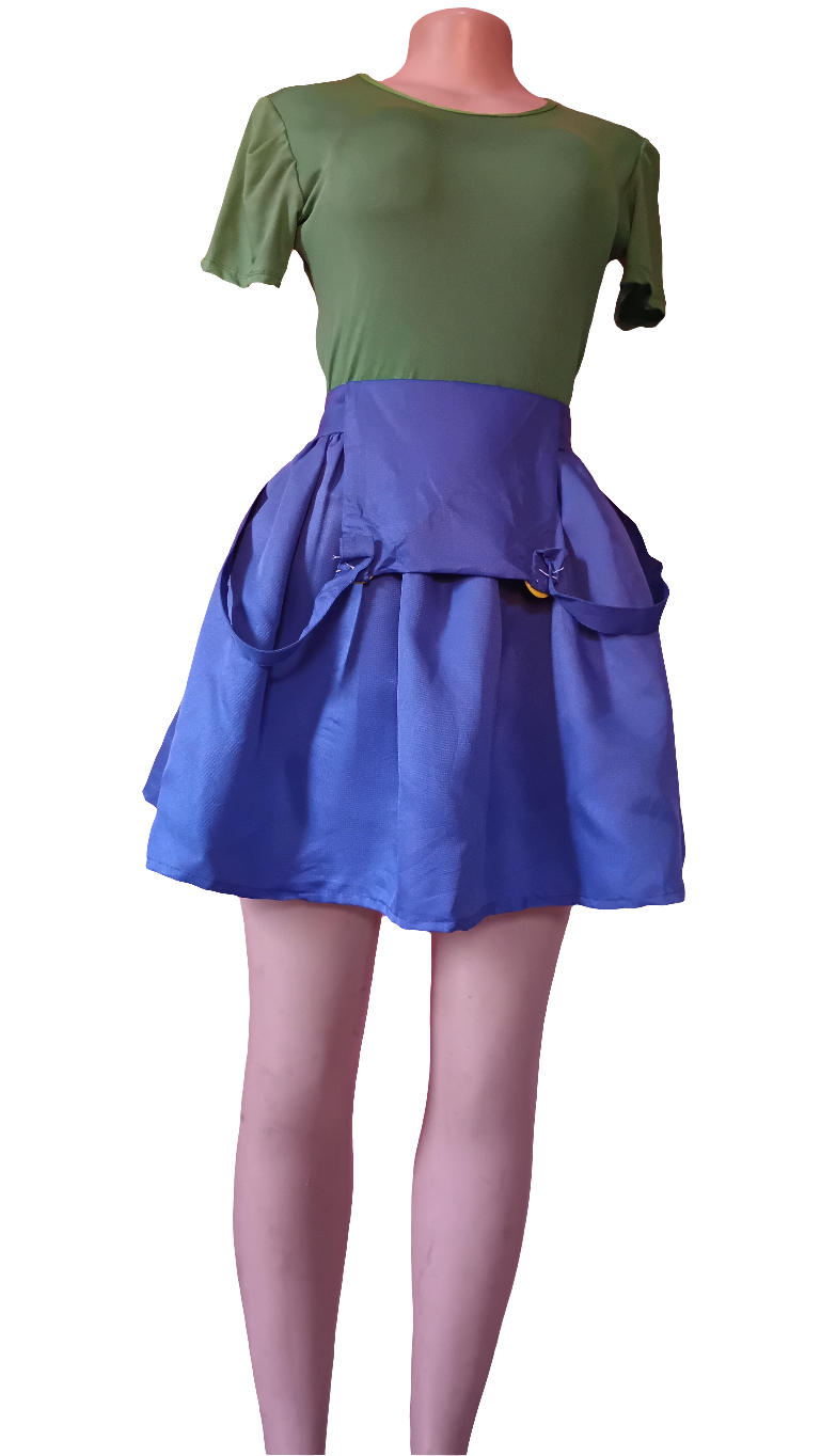 Soft Denim Dress- Suspender+ blouse