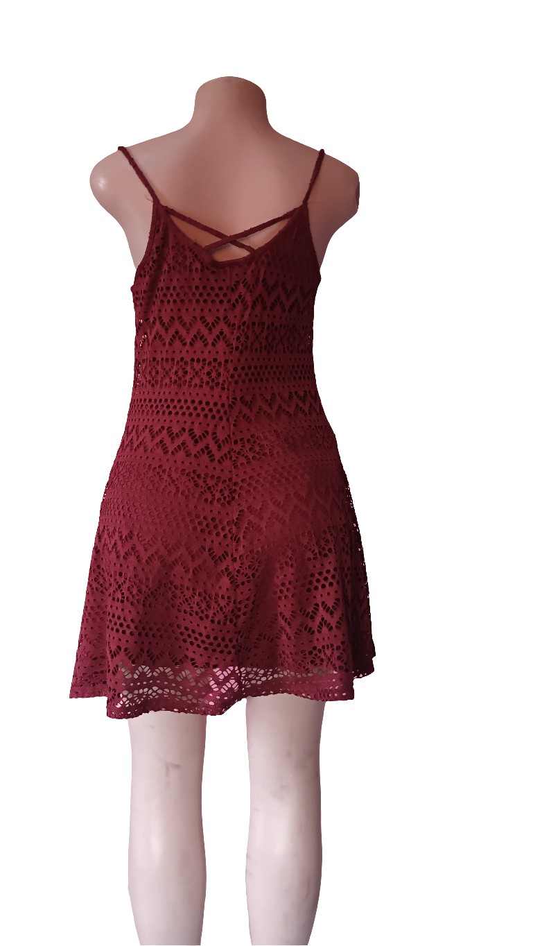 Red Soft-Lace Dress
