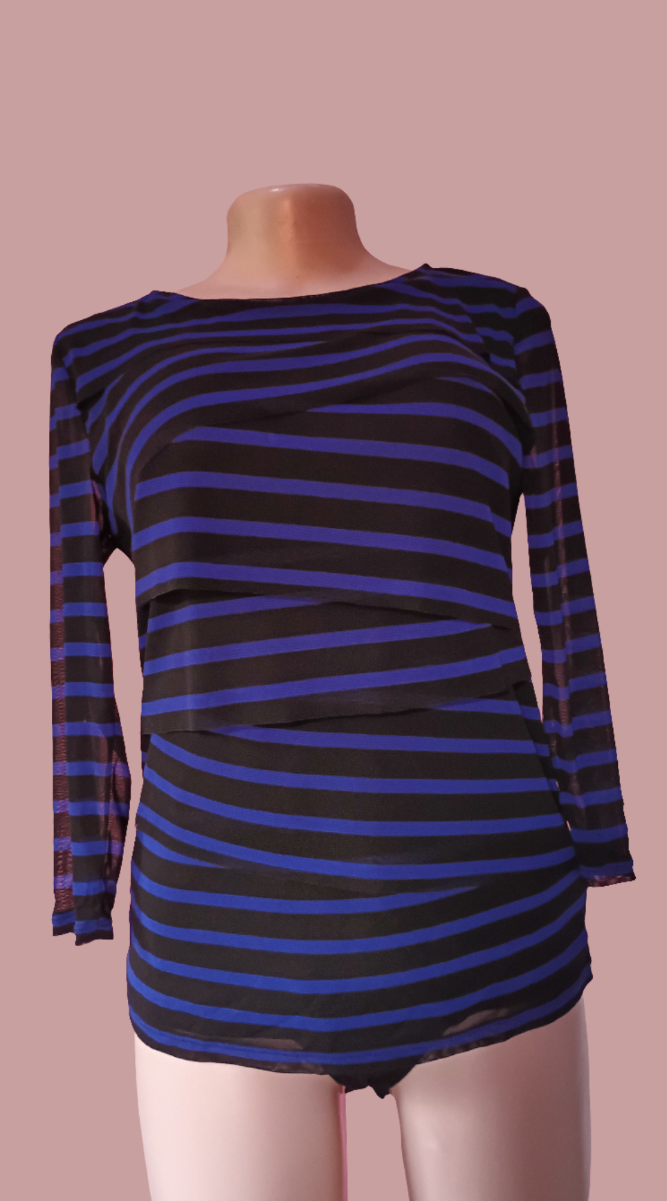 Long sleeve net blouse