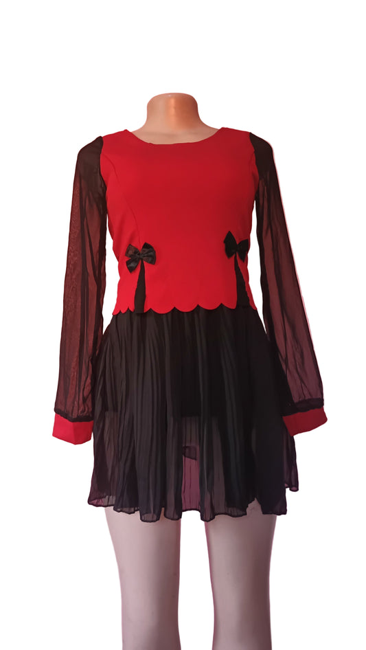 Red & black plaid dress