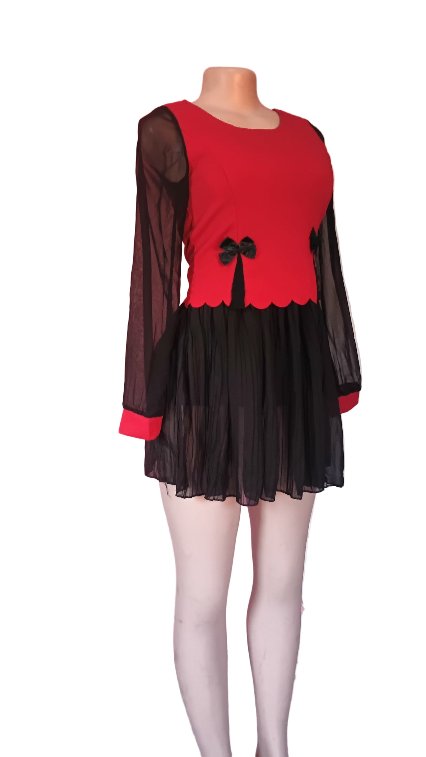 Red & black plaid dress