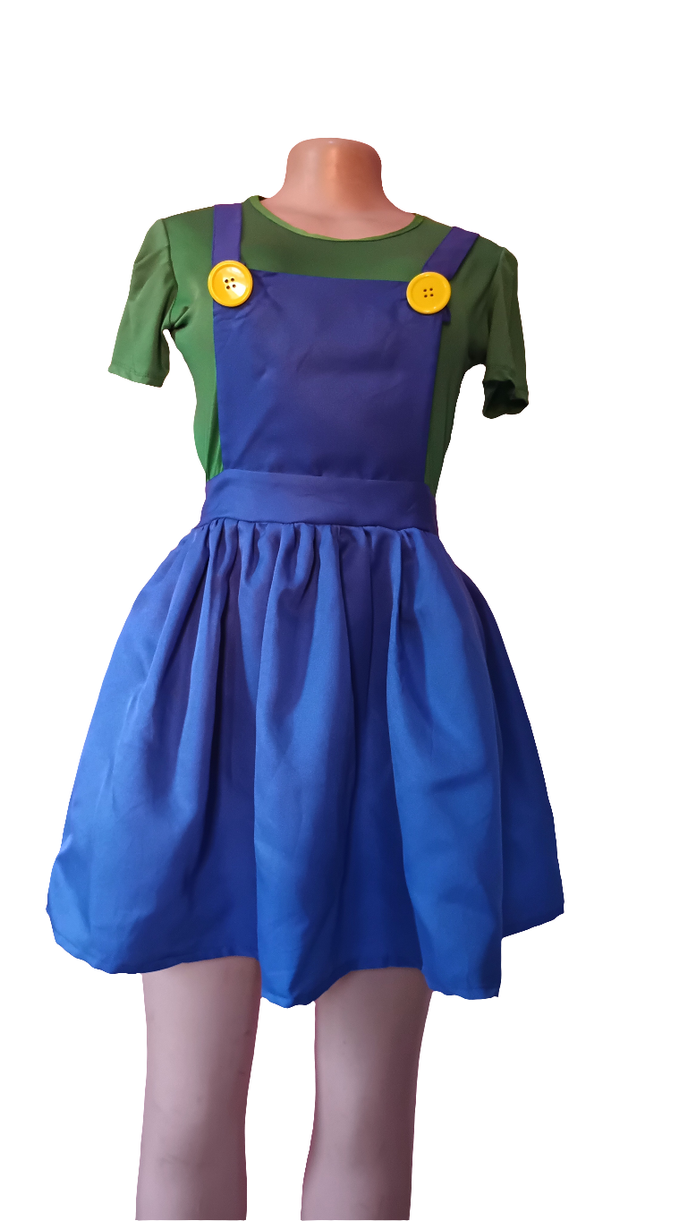 Soft Denim Dress- Suspender+ blouse