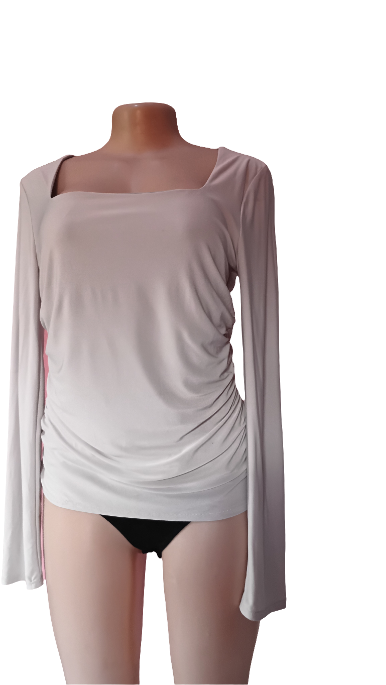 Grey 🩶 long sleeve stretch blouse