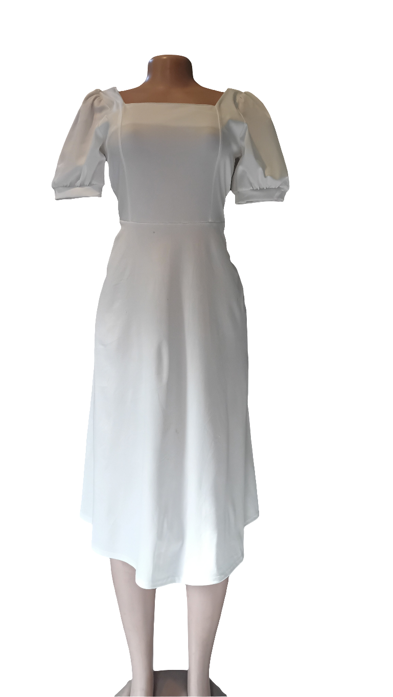 White slightly flair dress