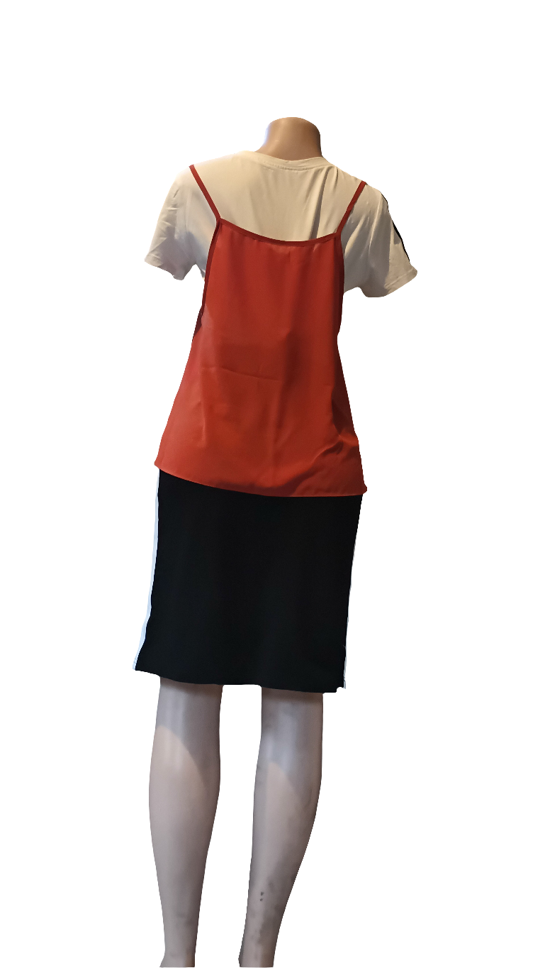 Dress orange & black