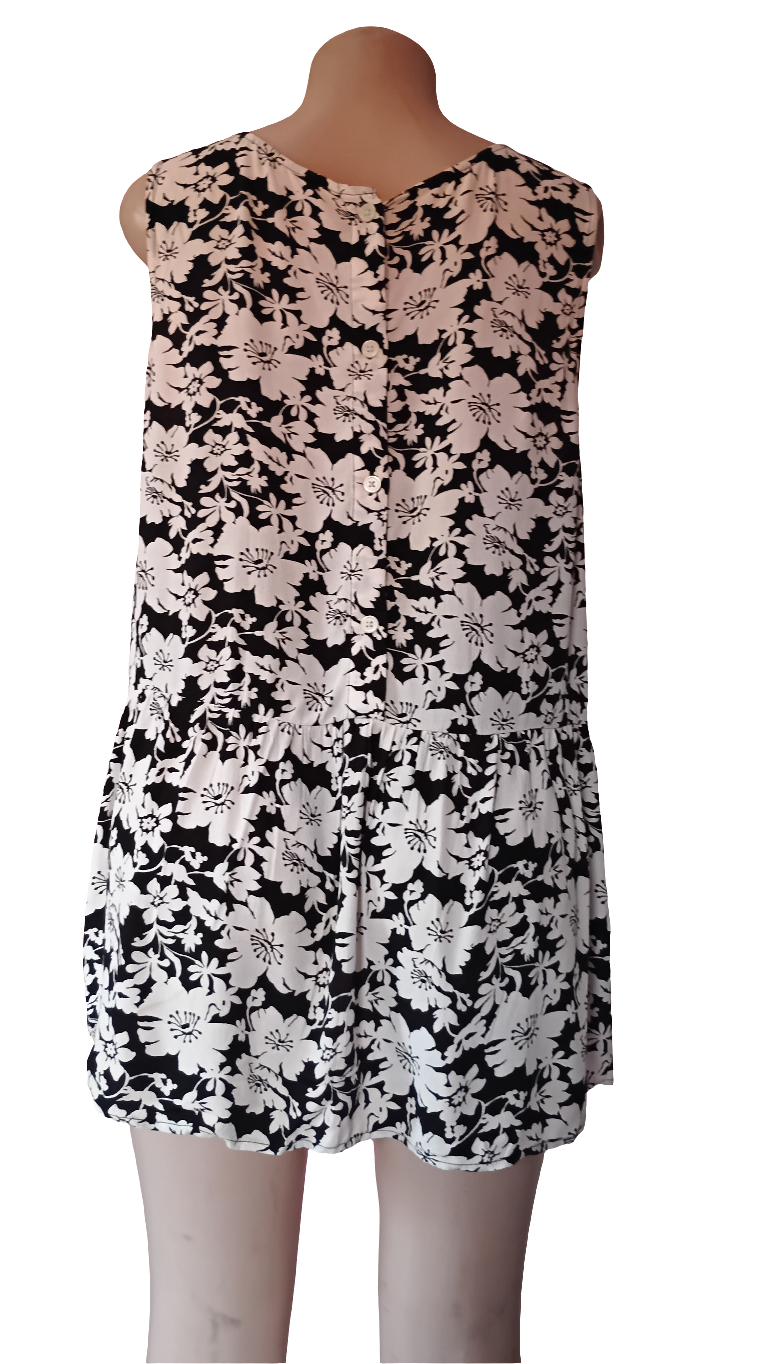 Sleeveless floral blouse