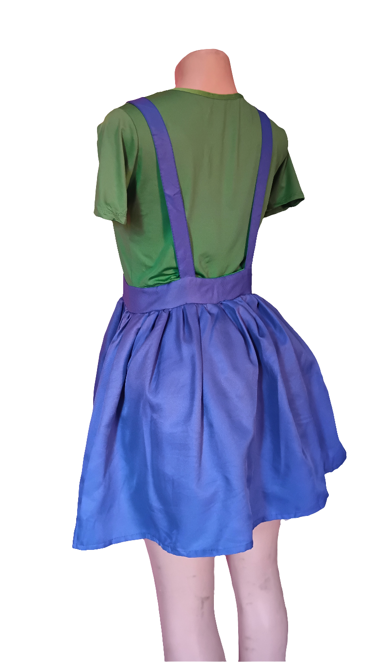 Soft Denim Dress- Suspender+ blouse