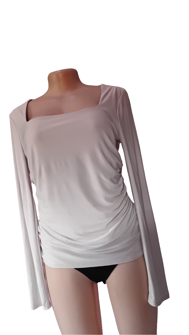 Grey 🩶 long sleeve stretch blouse