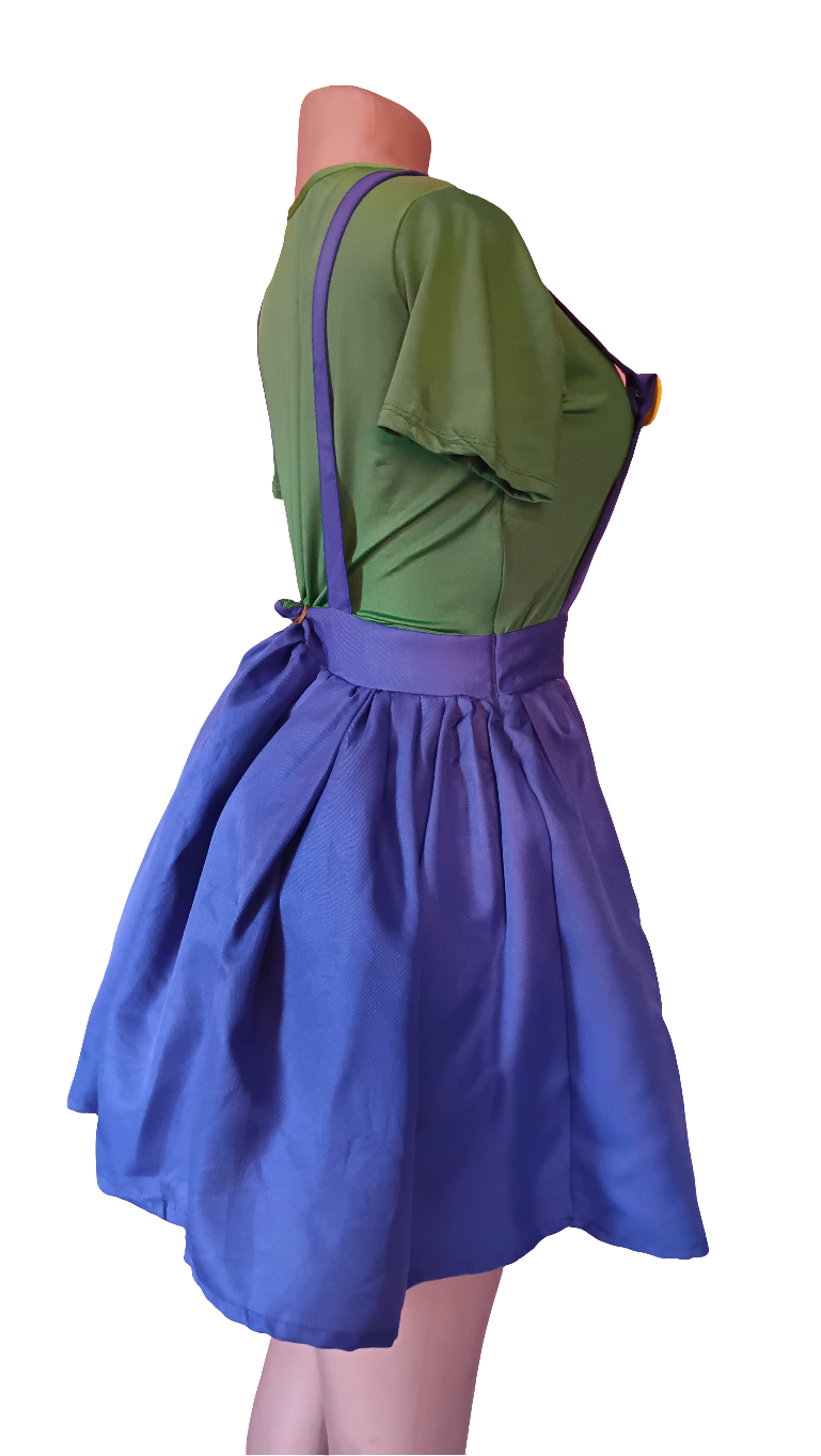 Soft Denim Dress- Suspender+ blouse