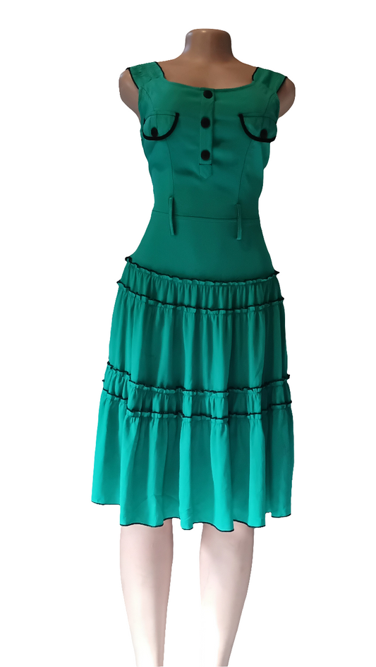 Green bumper like dress