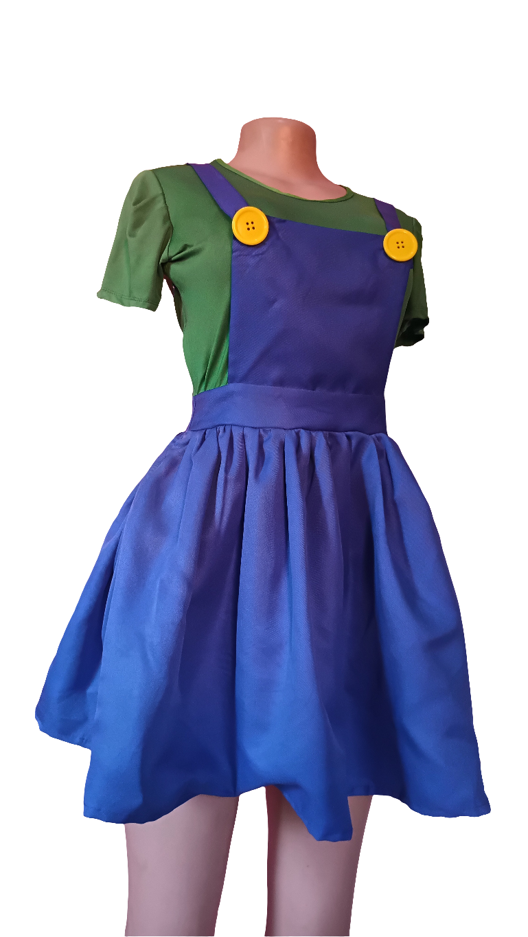 Soft Denim Dress- Suspender+ blouse