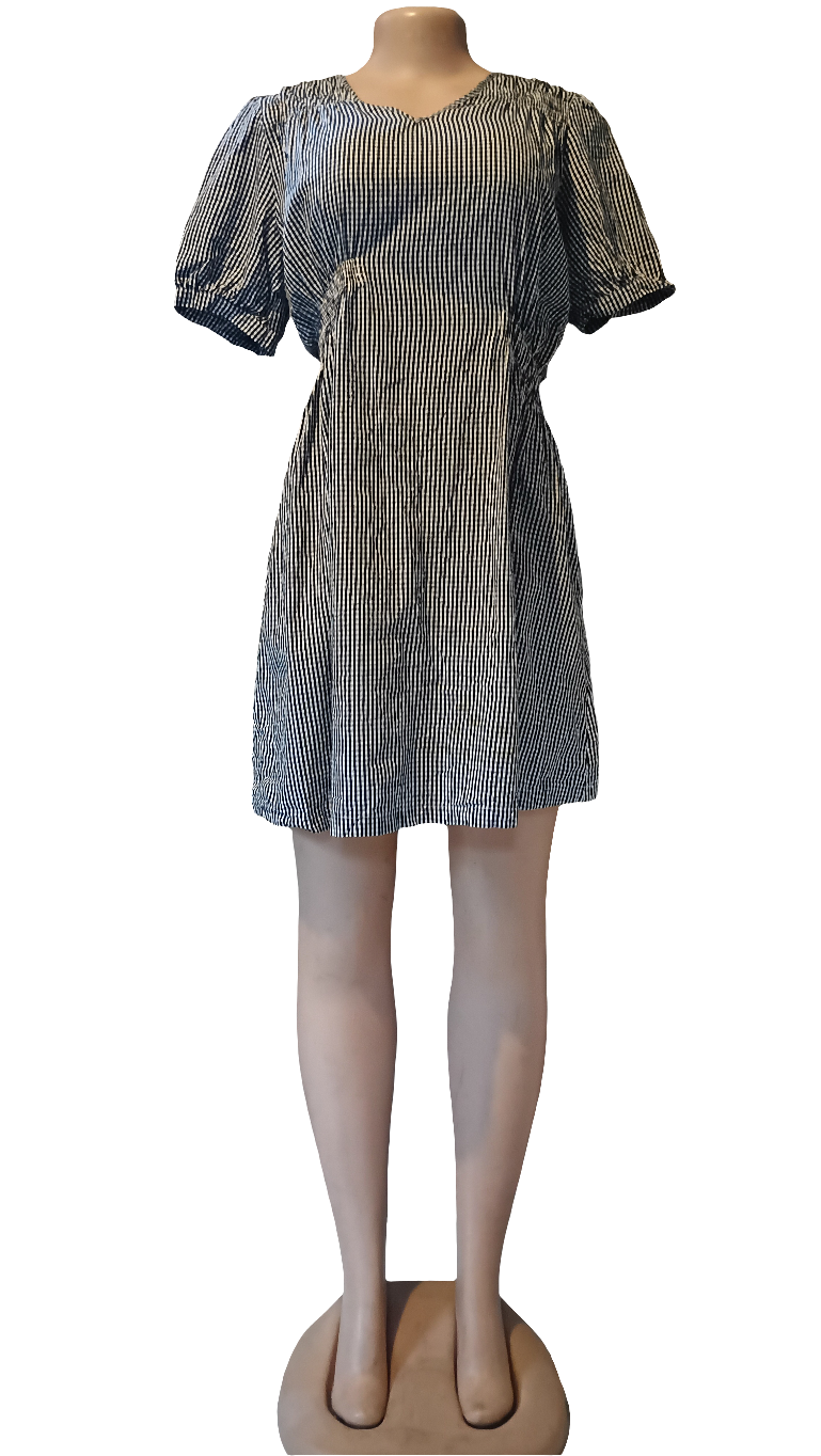 Black & white striped dress