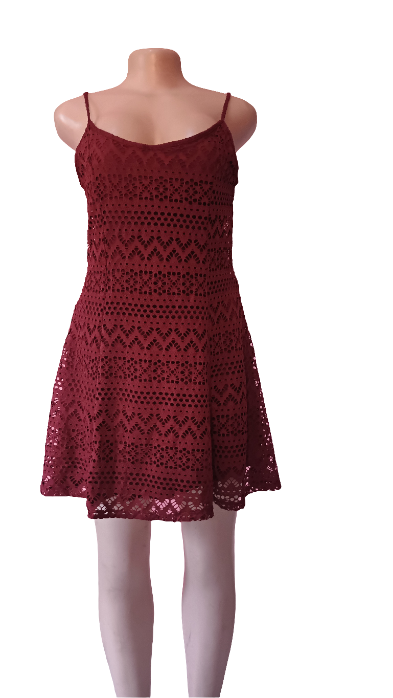 Red Soft-Lace Dress