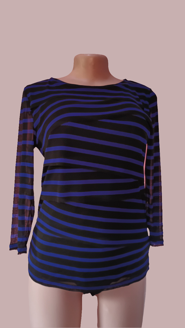 Long sleeve net blouse