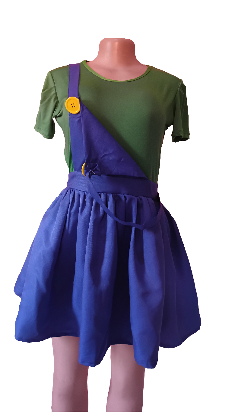 Soft Denim Dress- Suspender+ blouse