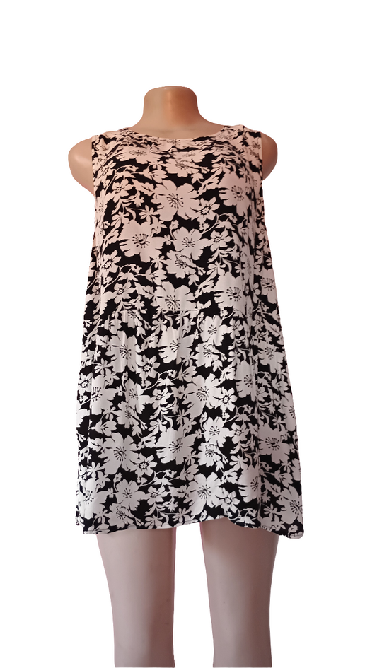 Sleeveless floral blouse