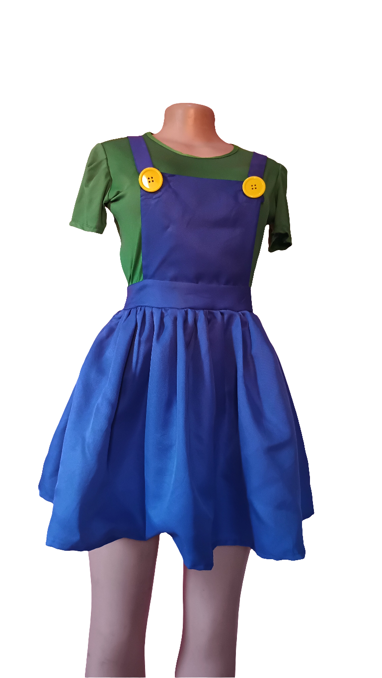 Soft Denim Dress- Suspender+ blouse