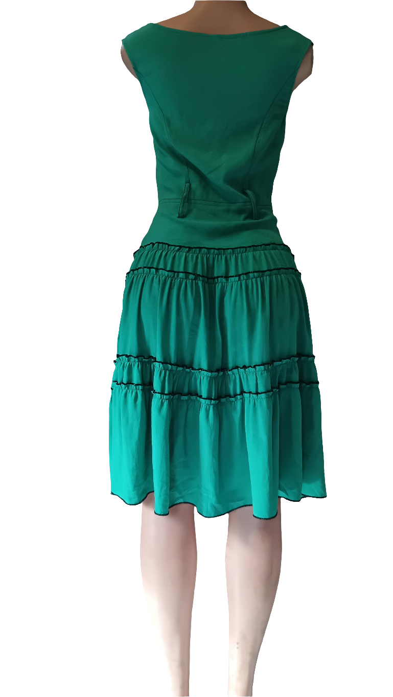 Green bumper like dress