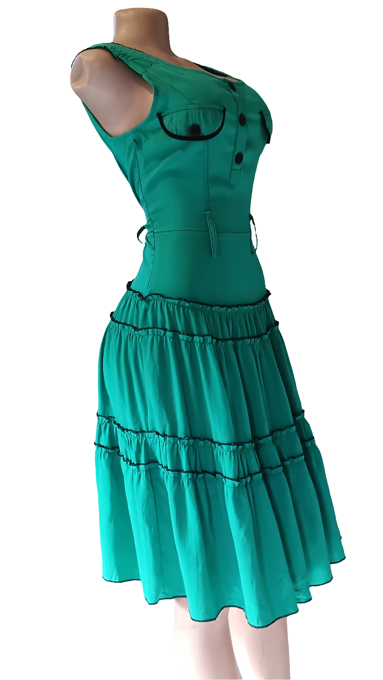 Green bumper like dress