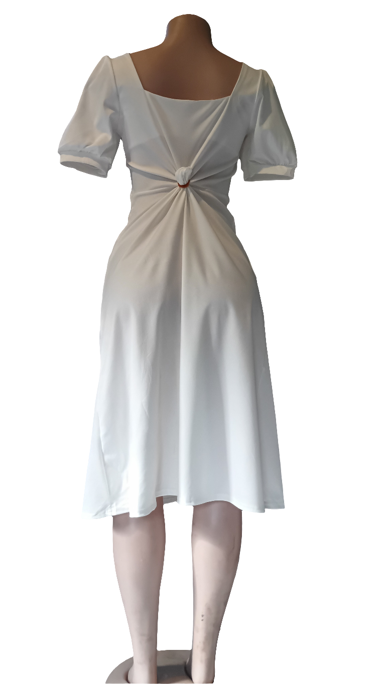 White slightly flair dress