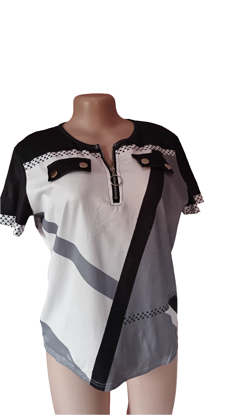 Faded  shirt blouse 🤍 🩶 🖤