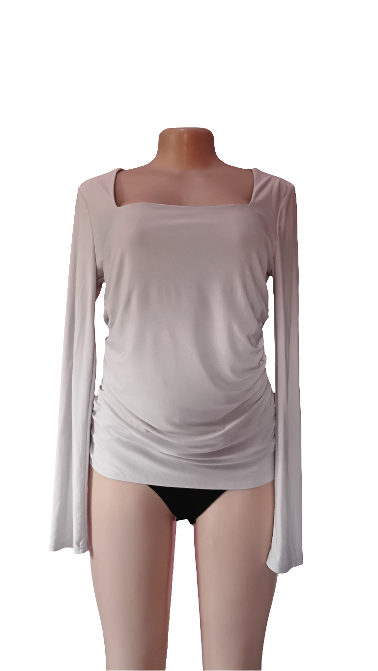 Grey 🩶 long sleeve stretch blouse